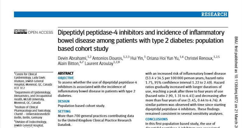 DPP-4阻害薬 炎症性腸疾患